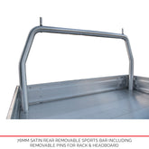 76mm Satin Rear Removable Sports Bar